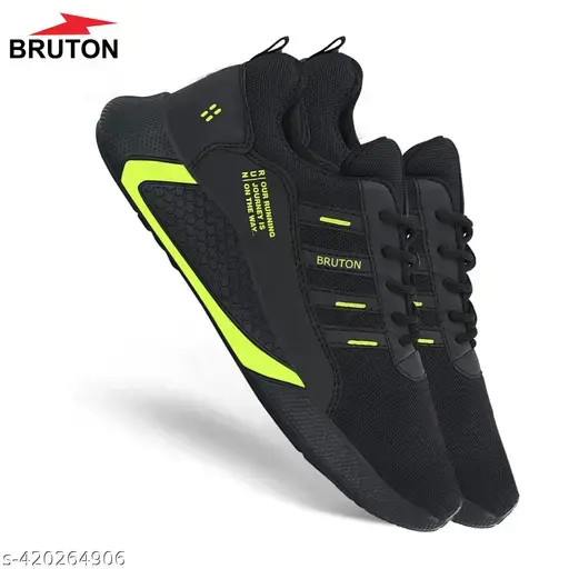 BRUTON classic running shoes | sports shoes for mens in black colour