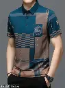 T-shirt for mens by geometric regular wear polo tshirt