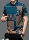 T-shirt for mens by geometric regular wear polo tshirt