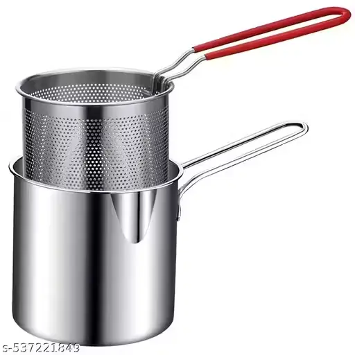 Stainless steel deep frier - with oil seperating container