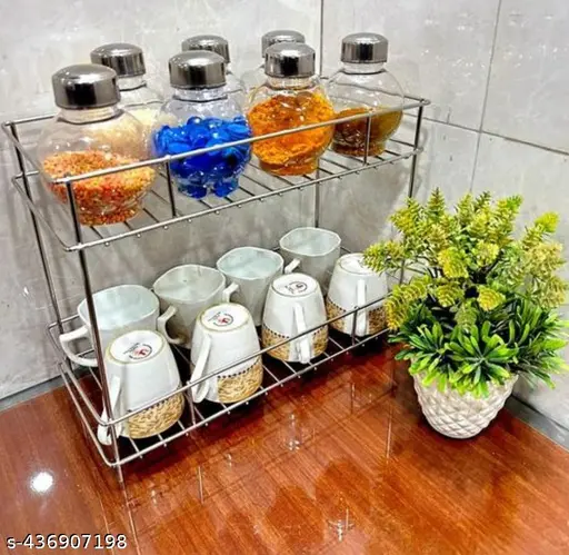 Kitchen rack of containers