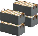 Wardrobe clothes organizer boxes - foldable | pack of 4