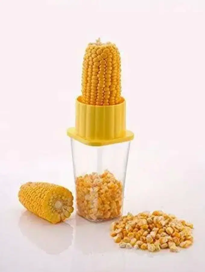 Corn peeler machine for kitchen with inbuilt container 