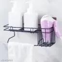 Wall mounting metal rack with towel hanger - space saving 