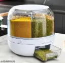Transparent & rotatable grain dispenser with 6 containers 