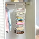 5 floor hanging clothes organiser rack - foldable and compact