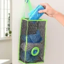 Wall hanging carry bag holder - transparent and organize carry bags