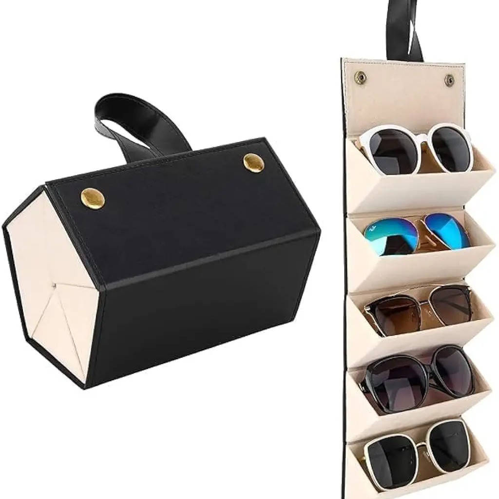 Foldable wall hanging sunglass organizer - foldable and takes less space (Easy return)