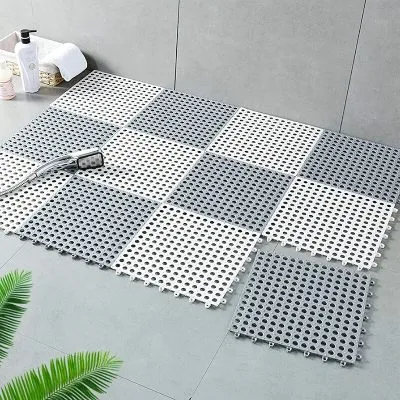 Anti-skid attachable tile mat for bathroom - flexible and attachable (Easy return)