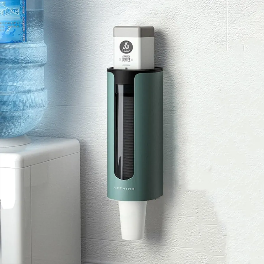 Wall mounting plastic paper cups dispenser - wall mounting and organize cups (Easy return)