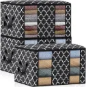 Foldable pack of 3 clothes organizer bag [ 3 x 100L ] - convenient and space saving