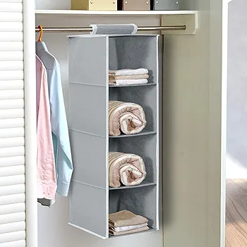 Cupboard hanging foldable clothes organizer rack - foldable and space saver (Easy return)