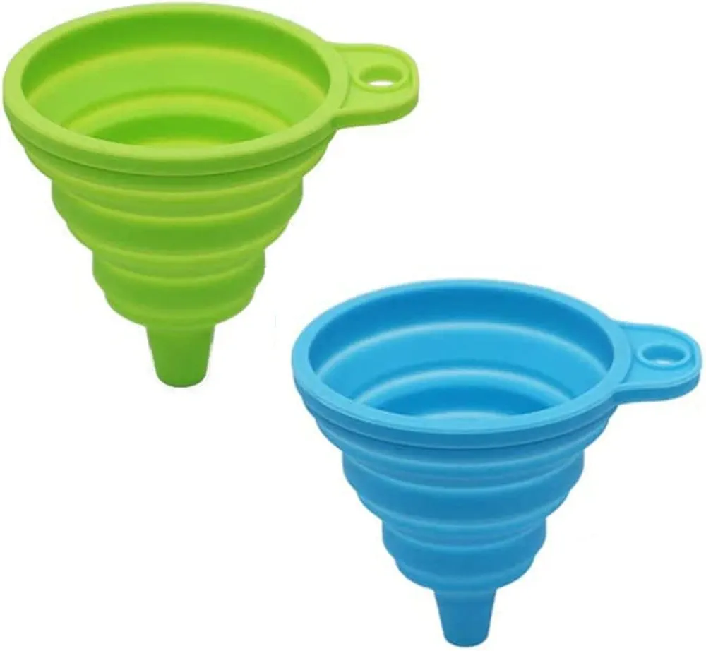 Silicone foldable oil/water pouring funnel cup - flexible and foldable (Easy return)