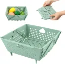 Foldable & durable fruit/vegetable washing basket - foldable, compact and durable material