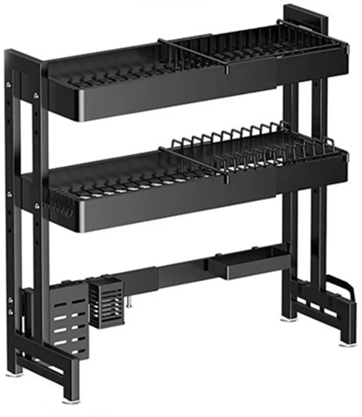 Over sink mounting dish organizer rack for Kitchen