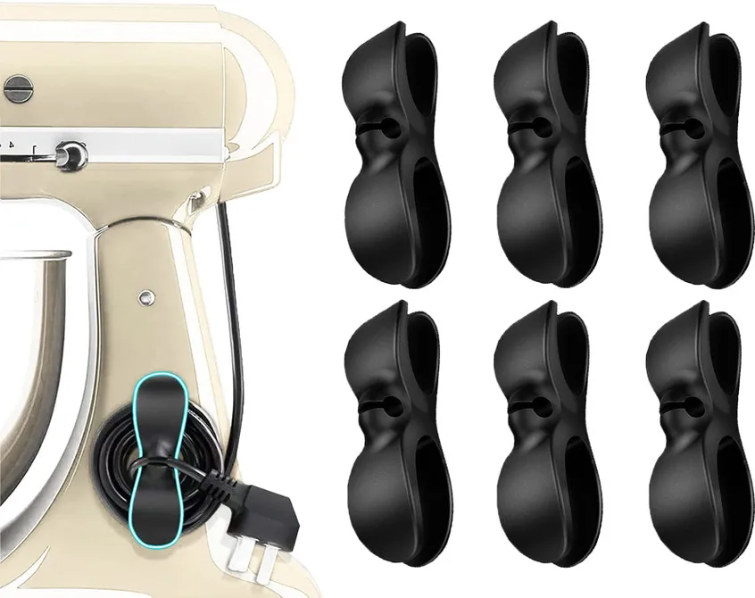 Silicone pack of 6 sticking cord organizer