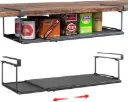 Adjustable below cupboard organizer rack