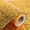 Kitchen self adhesive golden wallpaper