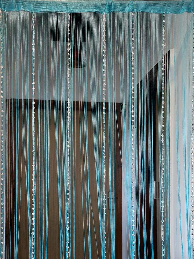 Door thread curtains