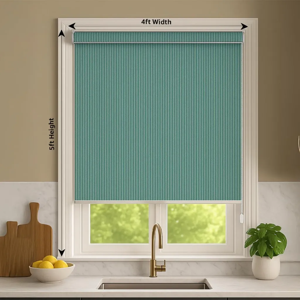Beautiful roller blind curtain for window