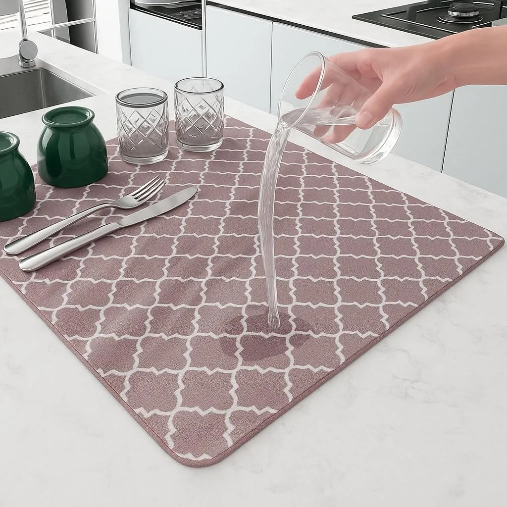 Dish drying water absorbing mat