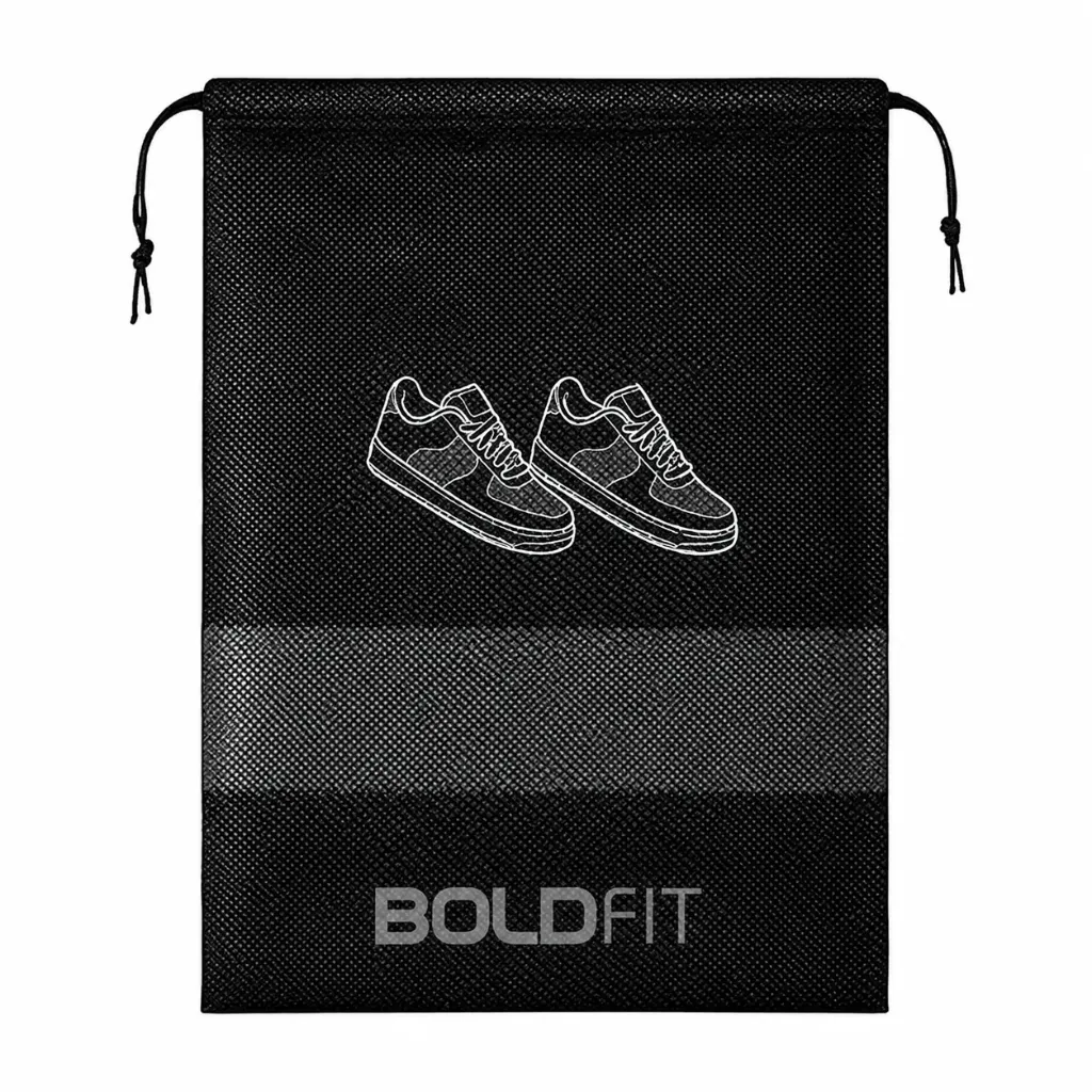 Boldfit Shoe Bags for Travel & Storage – Pack of 6 (Black)