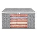 Foldable Steel Frame Wardrobe Storage Box with Clear Window & Dual Zippers