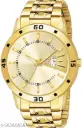 Golden analog watch for men 