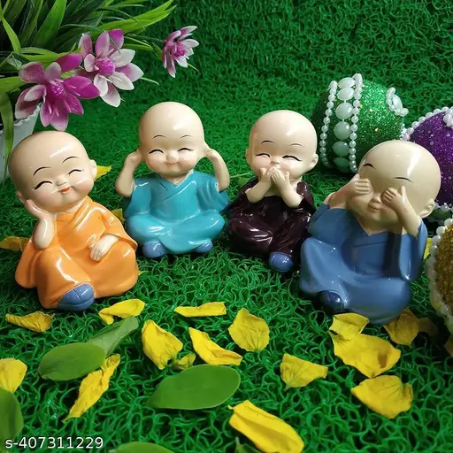 Cute four munks home decor