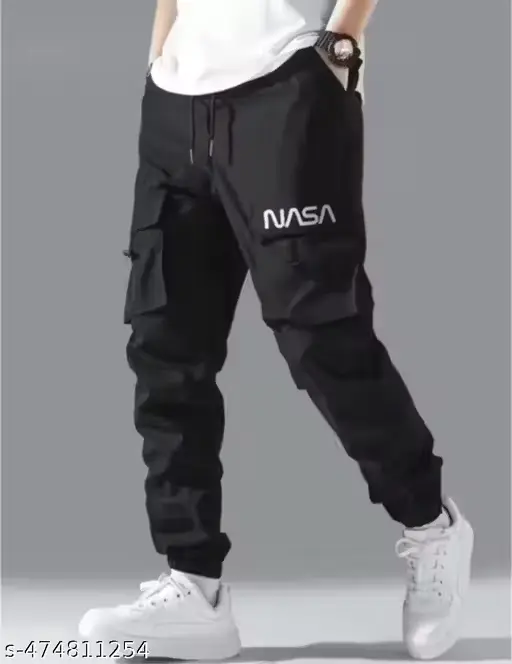 Mens track pant, black and perfect fit