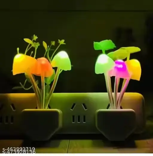 Night mushroom shape automatic sensor light pack of 2  (Easy return)