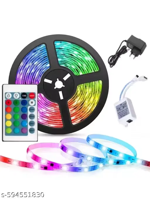 RGB LED pixel light strip with controller and remote, wirelessly controlable, easy installation, cool design best for decoration  (Easy return)