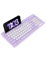 Portronics wireless bluetooth and USB connectivity multipurpose keyboard bubble square 3.0 | Wireless connectivity, inbuild mobile stand, USB reciver, long range, portable, light weight