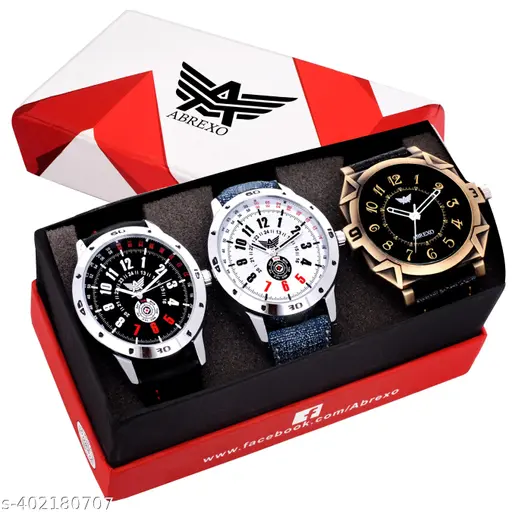 [A00011] Analog watch collection and set of 3 watches for mens