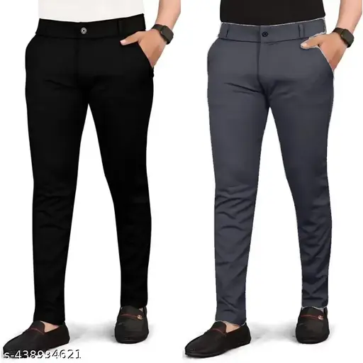 Lycra mens pant black and grey colour