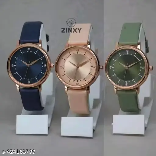 [A00134] Women analog watch set of 3 different colours watch
