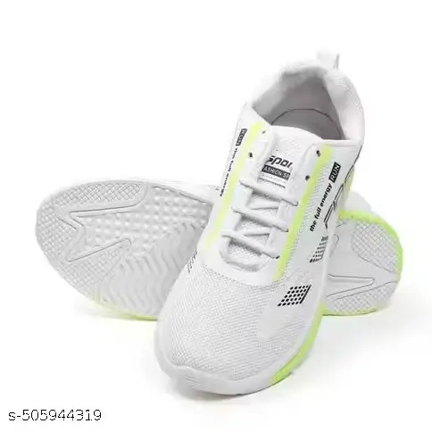 Mens sports shoes in white colour, lightweight, comfortable, attractive and easy to wear