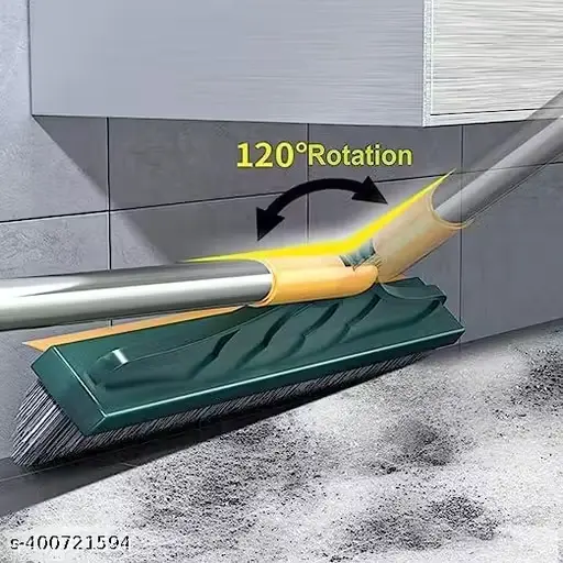 [A00178] 2 in 1 bathroom cleaning brush and wiper 120⁰ rotatable, easily extendable 