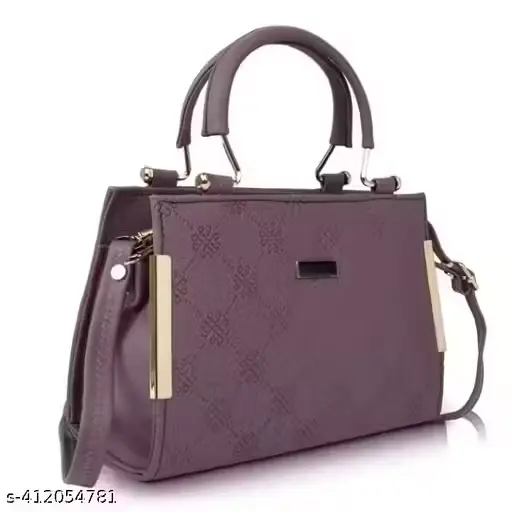 [A00233] QNS gorgious womens handbag leather build, inbuild handles extra strip for sholder hanging with 2 compartments