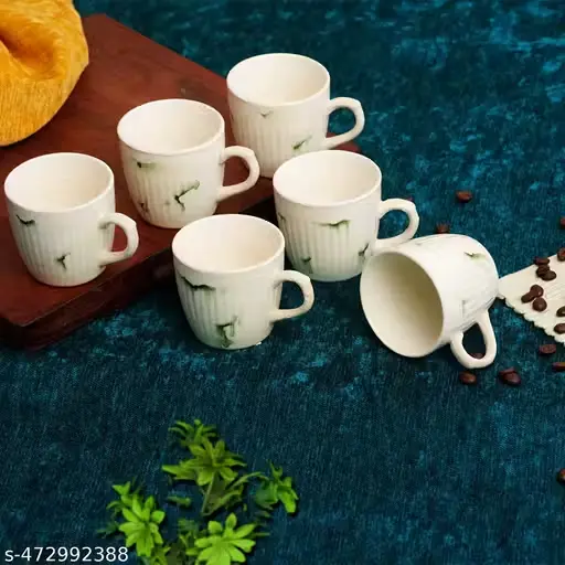 [A00249] Classic tea and coffee cup with beautiful design | pack of 6 each of 125ml 