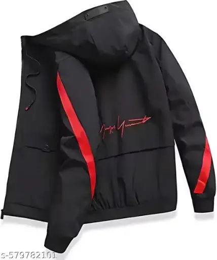 [A00253] Stylish mens wimter jacket | party wearing jacket | black | full sleeve and zip lock