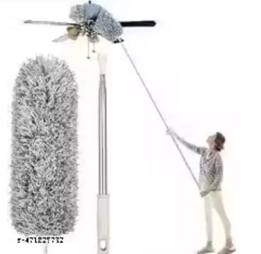 Flexible folding broom - extendable, flexible, soft bristles